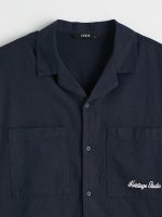 Regular Fit Embroidered Linen Blend Men's Shirt - Image 7
