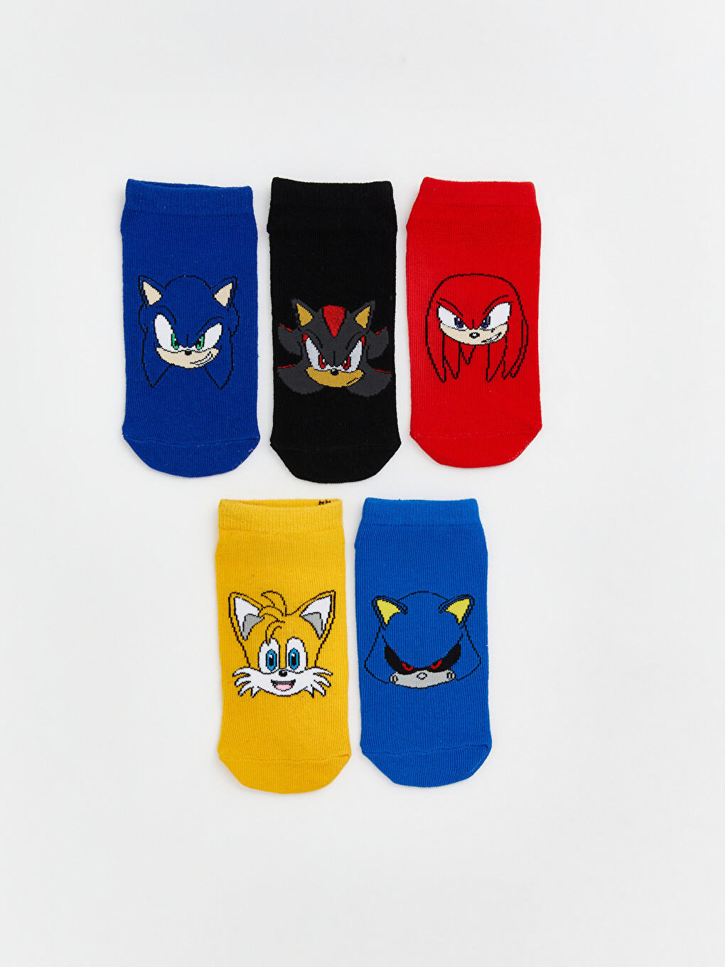 Sonic Printed Boys' Trainer Socks 5 Pack