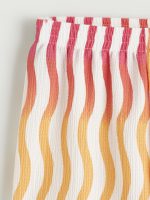 Elastic Waist Striped Girls' Shorts - Image 2