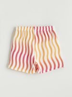 Elastic Waist Striped Girls' Shorts - Image 3