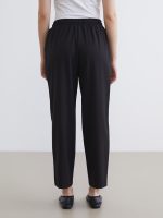 Elastic Waist Carrot Fit Women's Trousers - Image 4