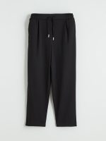 Elastic Waist Carrot Fit Women's Trousers - Image 5