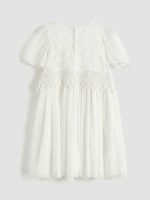 Embroidered Girls' Ruffled Dress - Image 2
