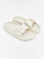 Buckle Detail Thick Sole Women's Slider