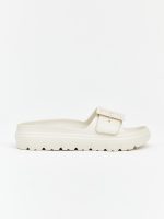 Buckle Detail Thick Sole Women's Slider - Image 2