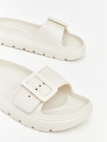 Buckle Detail Thick Sole Women's Slider - Image 3
