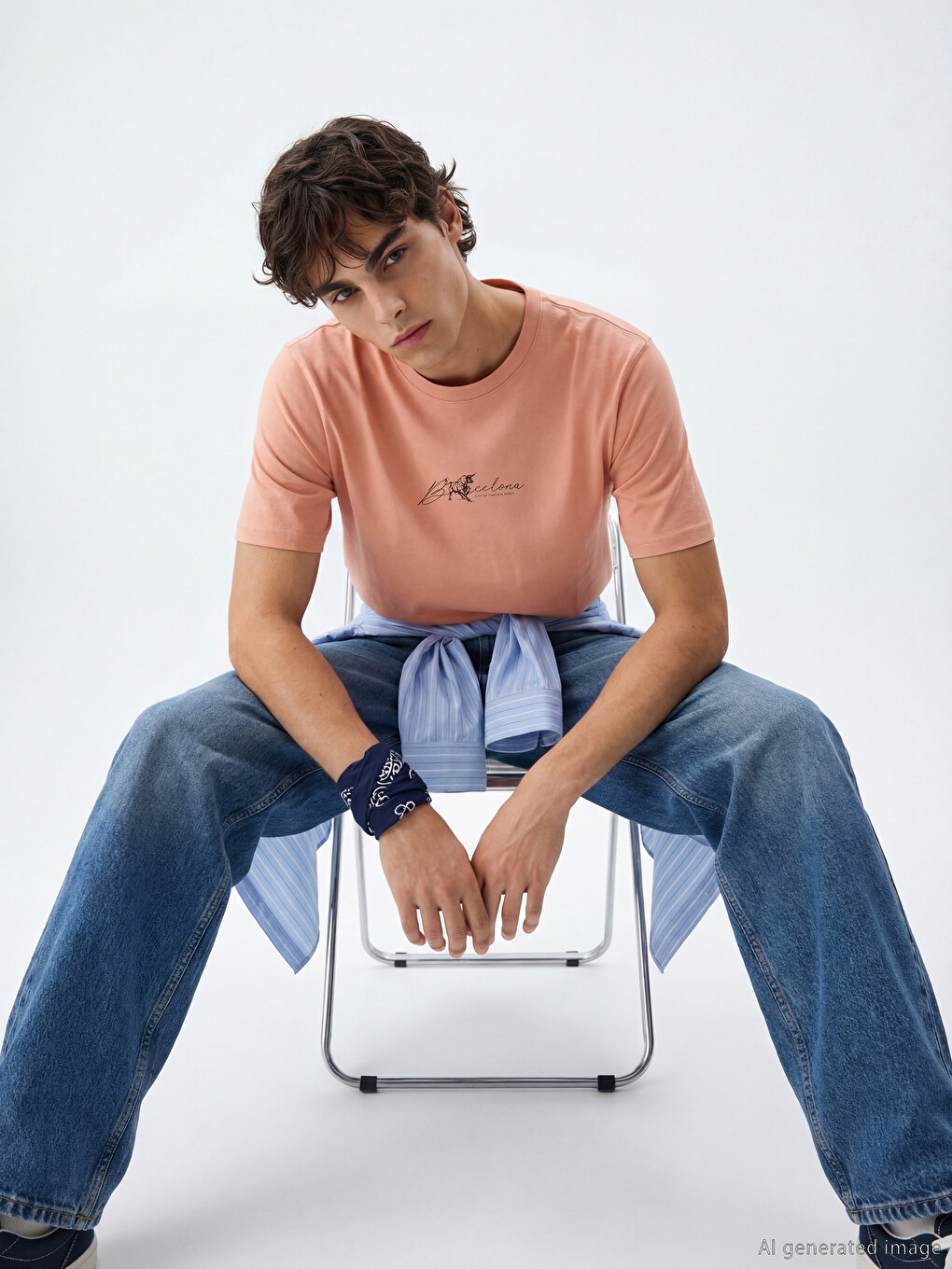 Crew Neck Printed Men's T-Shirt