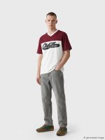 V Neck Color Block Men's T-Shirt - Image 2