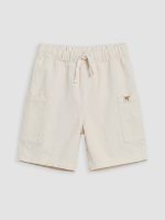 Linen Blend Boys' Cargo Shorts - Image 2