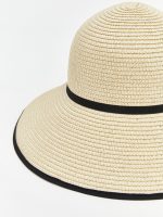 Bow Detailed Women's Straw Hat - Image 3