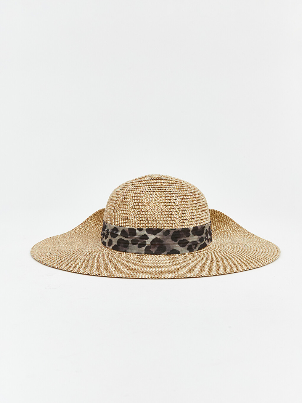 Leopard Print Women's Straw Hat
