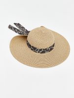 Leopard Print Women's Straw Hat - Image 2