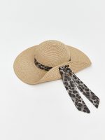 Leopard Print Women's Straw Hat - Image 3