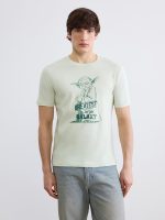 Crew Neck Star Wars Printed Men's T-Shirt