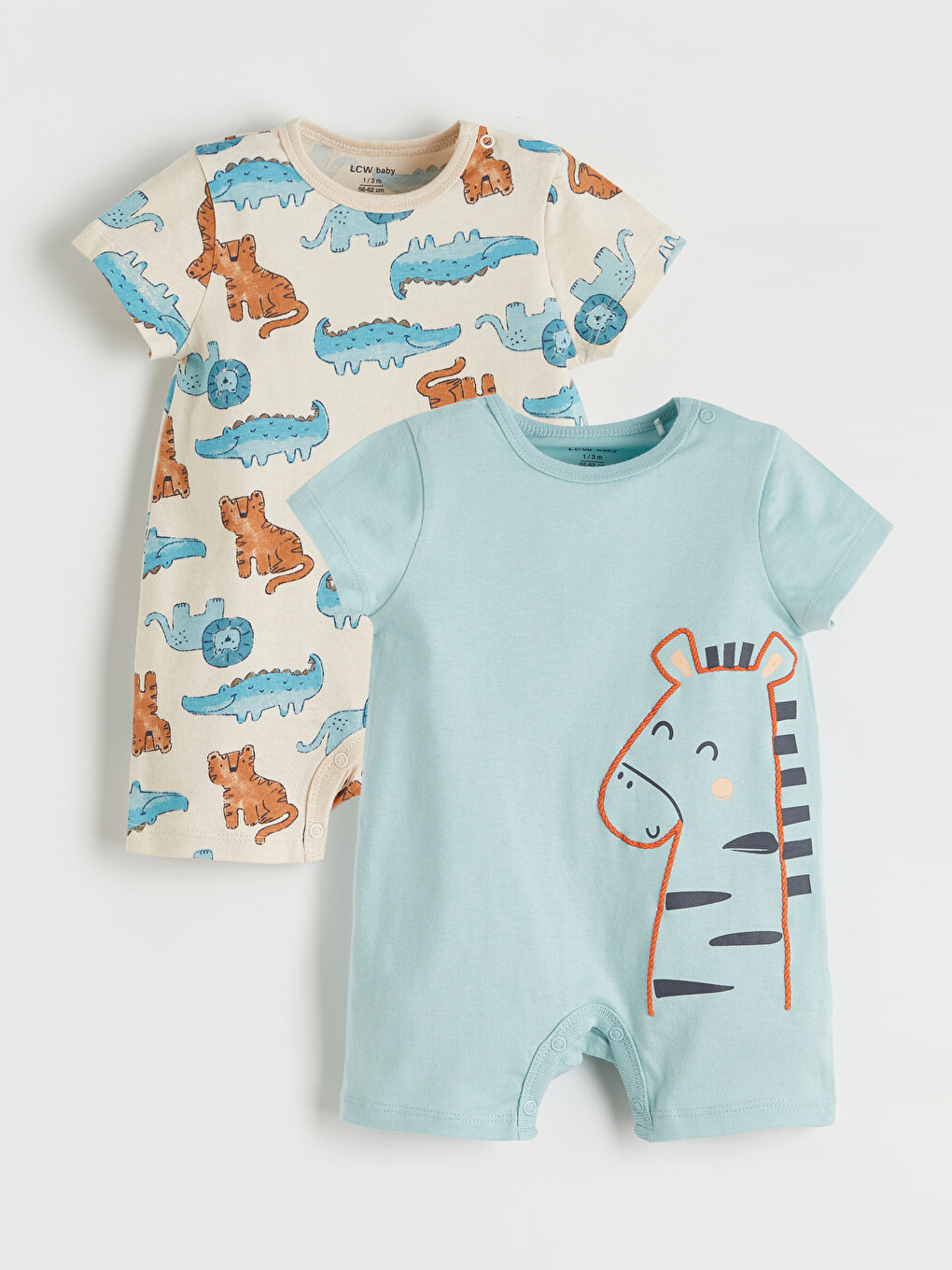 Printed Baby Boys' Jumpsuit 2 Pack