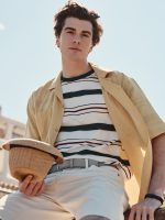 Crew Neck Striped Men's T-Shirt - Image 2