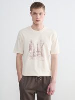 Crew Neck NYC Printed Men's T-Shirt