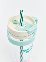 Water Bottle with Straw - Image 2