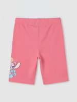 Stitch and Angel Printed Girls' Short Leggings - Image 2