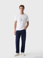 Crew Neck Printed Men's Knitted T-Shirt - Image 2