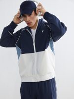 Relaxed Fit Mock Neck Men's Jacket - Image 2