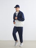 Relaxed Fit Mock Neck Men's Jacket - Image 3