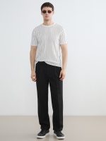 Crew Neck Striped Men's T-Shirt - Image 2