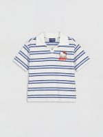 V Neck Hello Kitty Printed Girls' T-Shirt