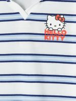 V Neck Hello Kitty Printed Girls' T-Shirt - Image 3