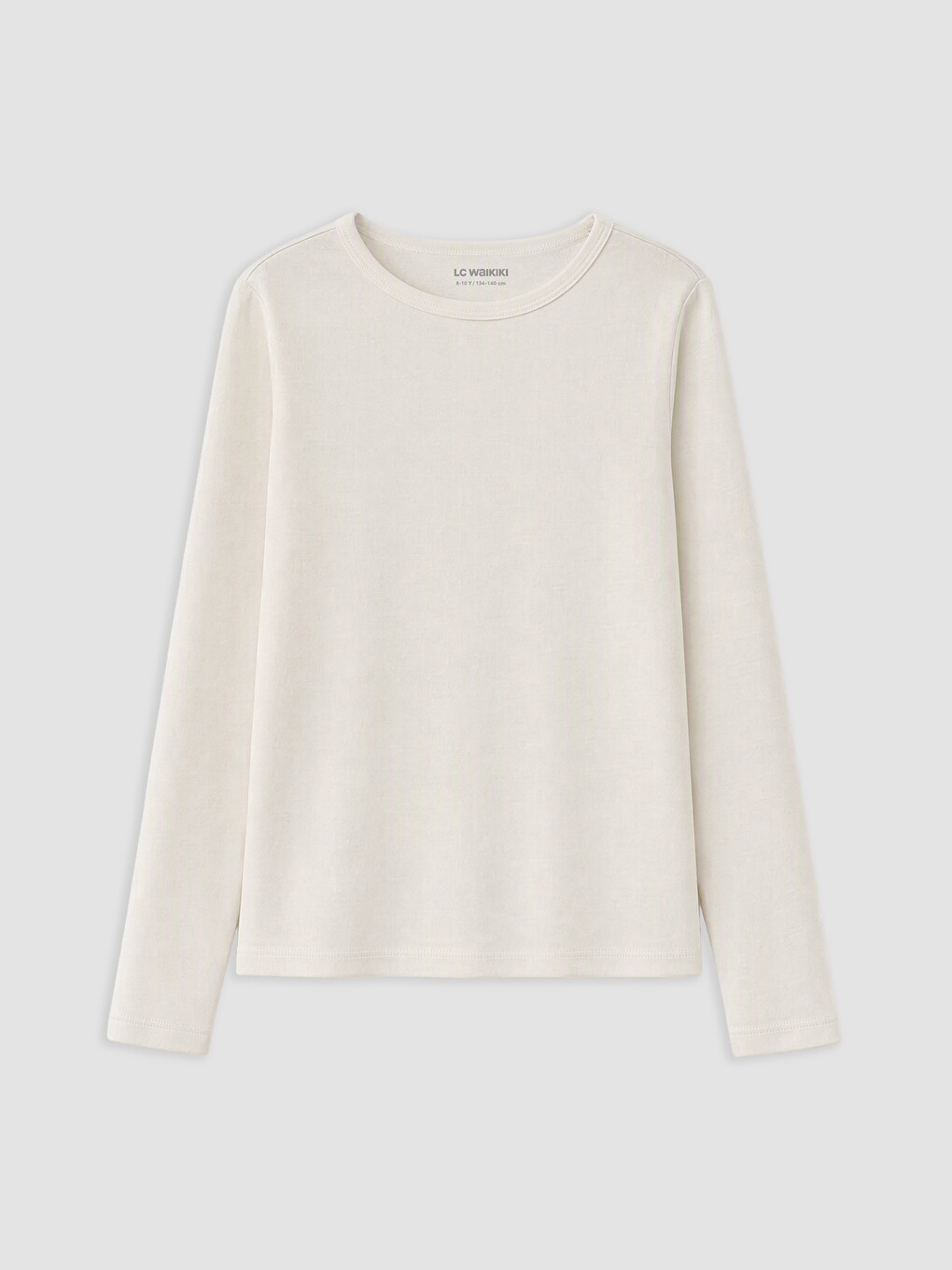 Crew Neck Long Sleeve Girls' T-Shirt