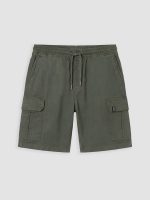 Man Khaki Cargo Shorts - Image 5