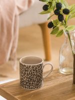 Leopard Patterned Porcelain Mug 290 ml