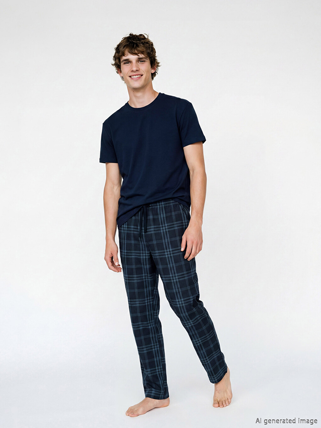Regular Fit Plaid Men's Pyjamas Bottoms
