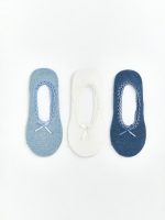 Lace Detailed Women's Ballet Socks 3-Pack