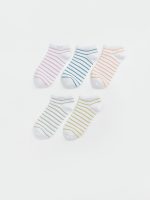Striped Women's Trainer Socks 5 Pack