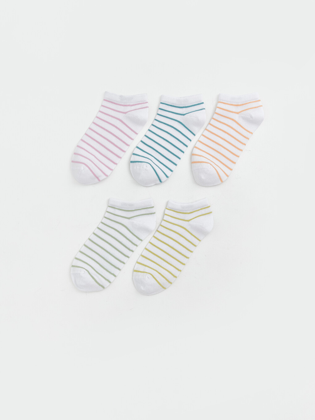 Striped Women's Trainer Socks 5 Pack