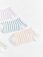 Striped Women's Trainer Socks 5 Pack - Image 2