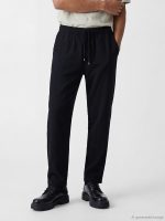 Regular Fit Linen-Look Men's Trousers - Image 2