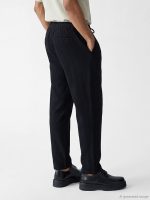Regular Fit Linen-Look Men's Trousers - Image 3