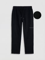 Regular Fit Linen-Look Men's Trousers - Image 4