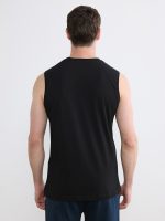 Crew Neck Printed Jersey Man Sleeveless T-Shirt - Image 4
