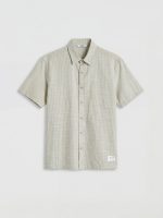 Relax Fit Printed Linen Blend Men's Shirt - Image 6