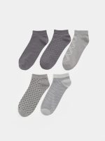 Patterned Men's Bamboo Trainer Socks 5 Pack