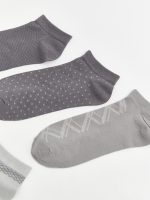 Patterned Men's Bamboo Trainer Socks 5 Pack - Image 2