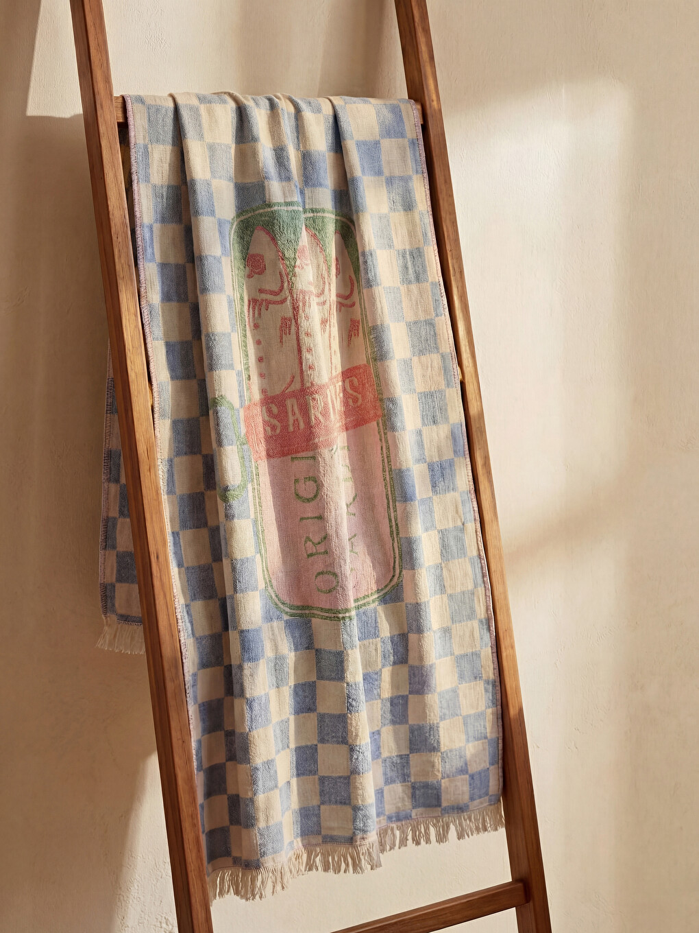 Fish Printed Peshtemal Towel 90x165 cm