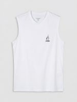 Crew Neck Printed Men's Sleeveless T-Shirt - Image 4
