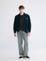 Loose Fit Velvet Men's Shirt Jacket - Image 2