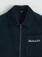 Loose Fit Velvet Men's Shirt Jacket - Image 6