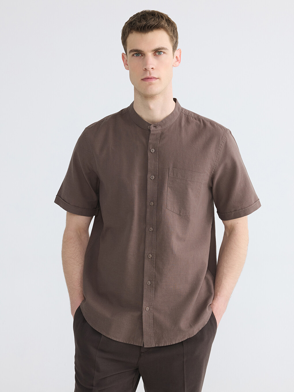 Regular Fit Linen blended Men's Shirt