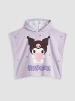 Kuromi Printed Cotton Girls' Poncho Towel - Image 2